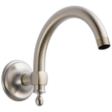 Brizo - Universal Showering 10'' Classic Wall Mount Shower Arm And Flange - Luxe Nickel