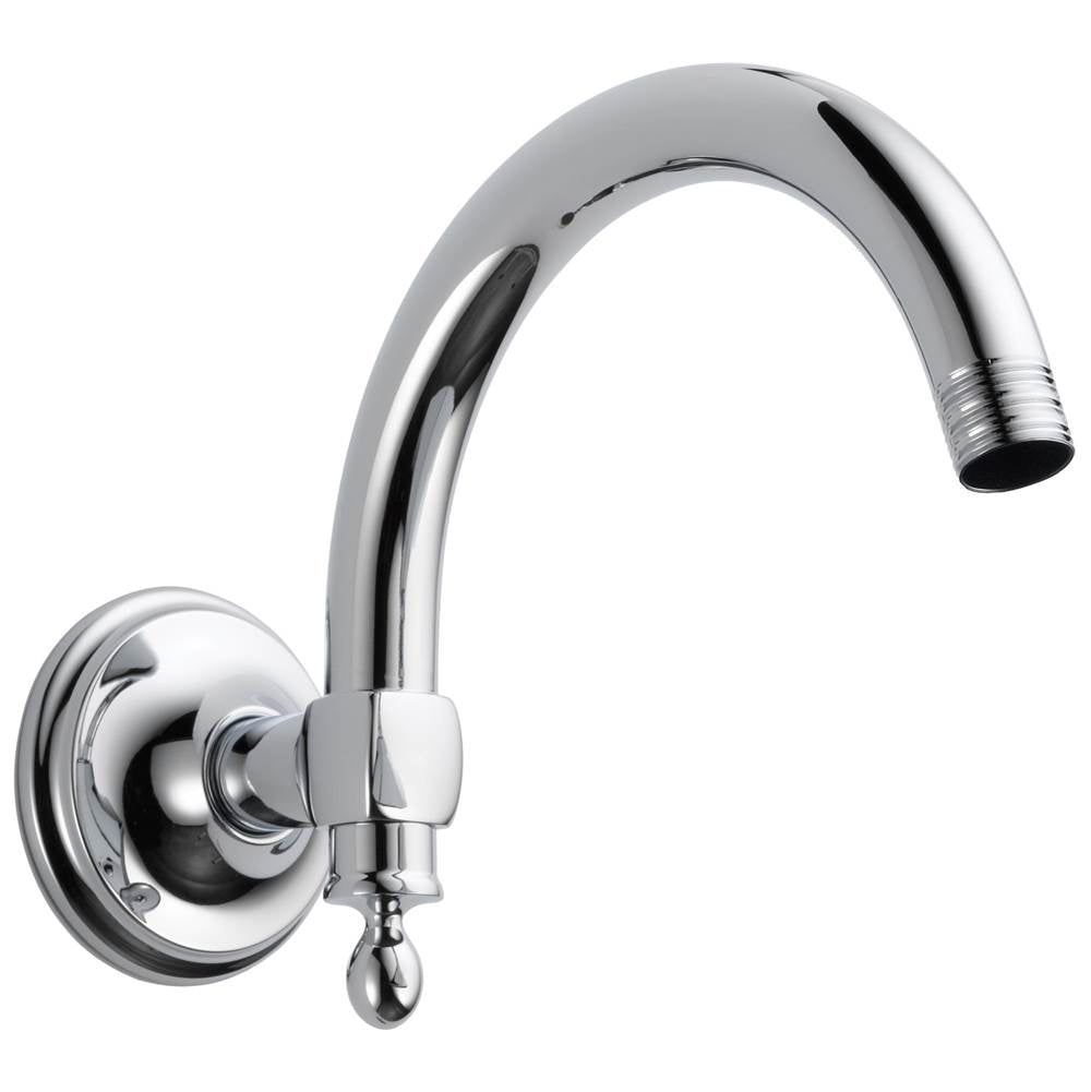 Brizo - Universal Showering 10'' Classic Wall Mount Shower Arm And Flange - Chrome