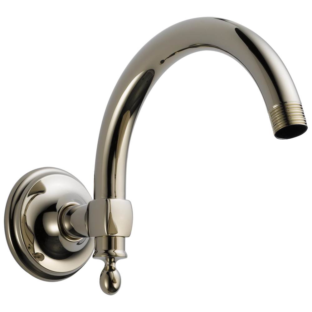 Brizo - Universal Showering 10'' Classic Wall Mount Shower Arm And Flange - Polished Nickel