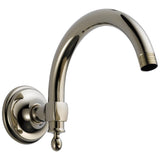 Brizo - Universal Showering 10'' Classic Wall Mount Shower Arm And Flange - Polished Nickel