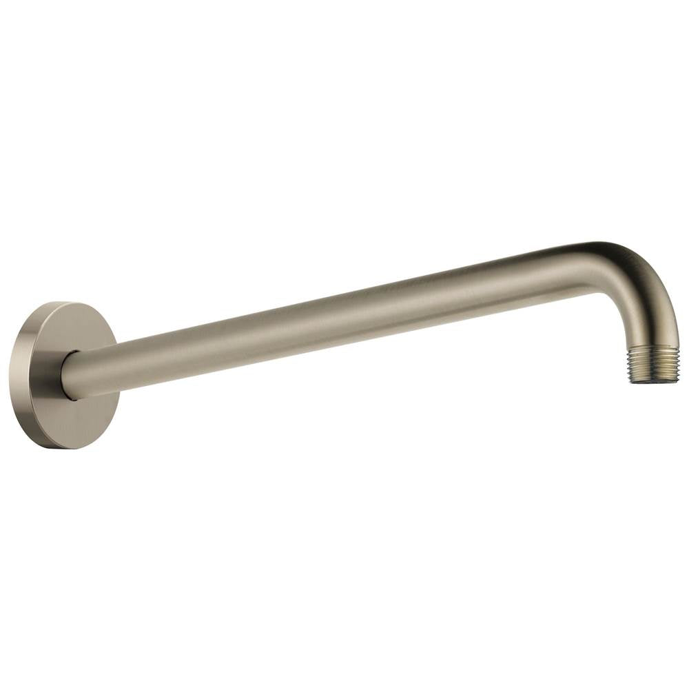 Brizo - Universal Showering 16'' Linear Round Wall Mount Shower Arm And Flange - Brushed Nickel