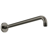 Brizo - Universal Showering 16'' Linear Round Wall Mount Shower Arm And Flange - Brilliance Black Onyx