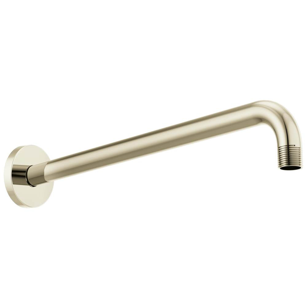Brizo - Universal Showering 16'' Linear Round Wall Mount Shower Arm And Flange - Polished Nickel