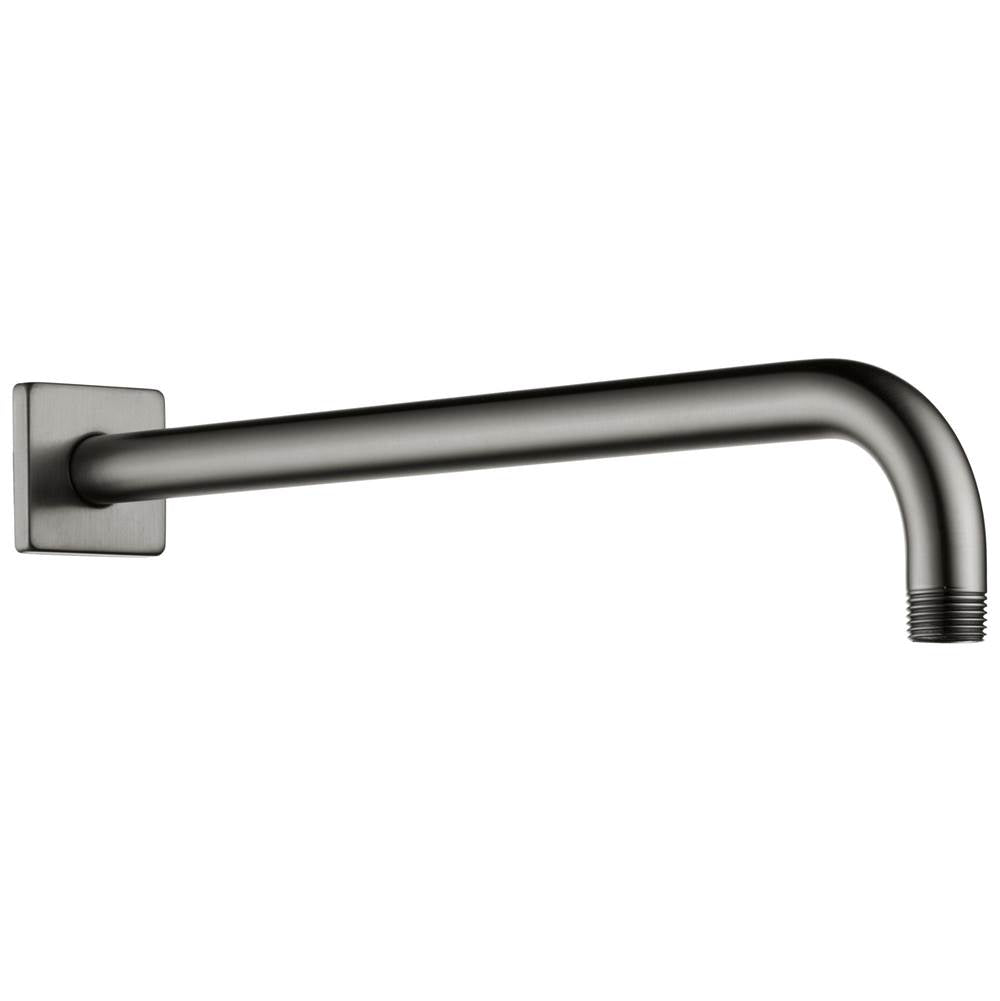 Brizo - Universal Showering 16'' Linear Square Wall Mount Shower Arm And Flange - Luxe Steel