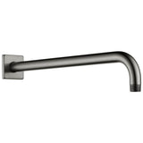 Brizo - Universal Showering 16'' Linear Square Wall Mount Shower Arm And Flange - Luxe Steel