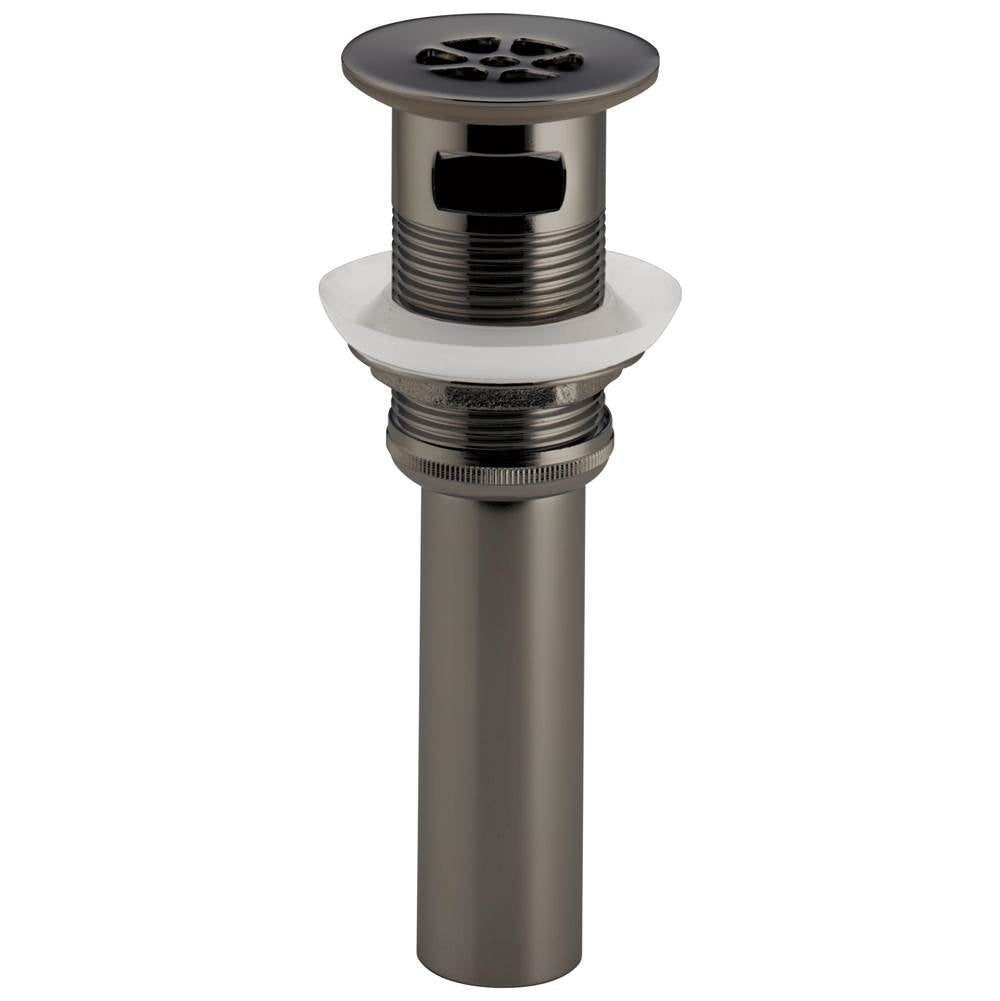 Brizo - Other Grid Strainer Lavatory Drain With Overflow - Brilliance Black Onyx