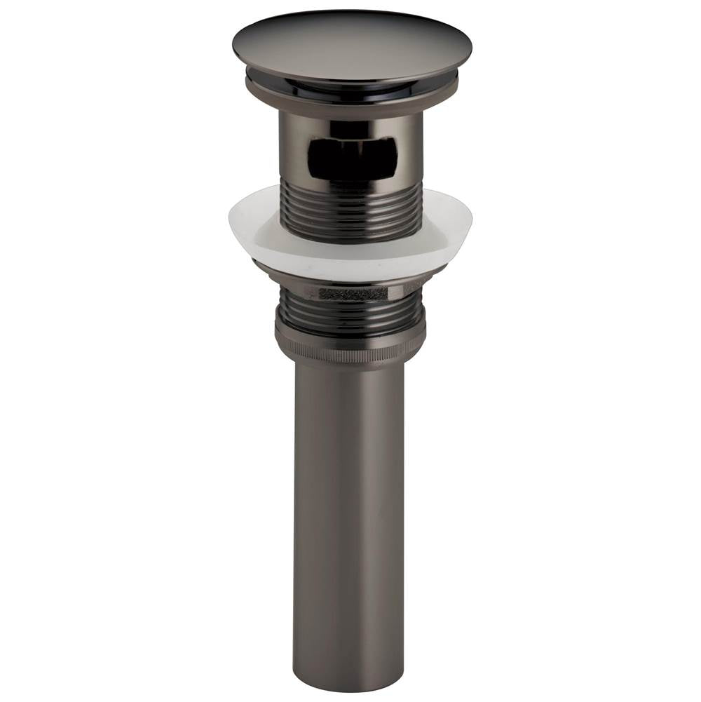 Brizo - Other Push Button Pop-Up Lavatory Drain With Overflow - Brilliance Black Onyx