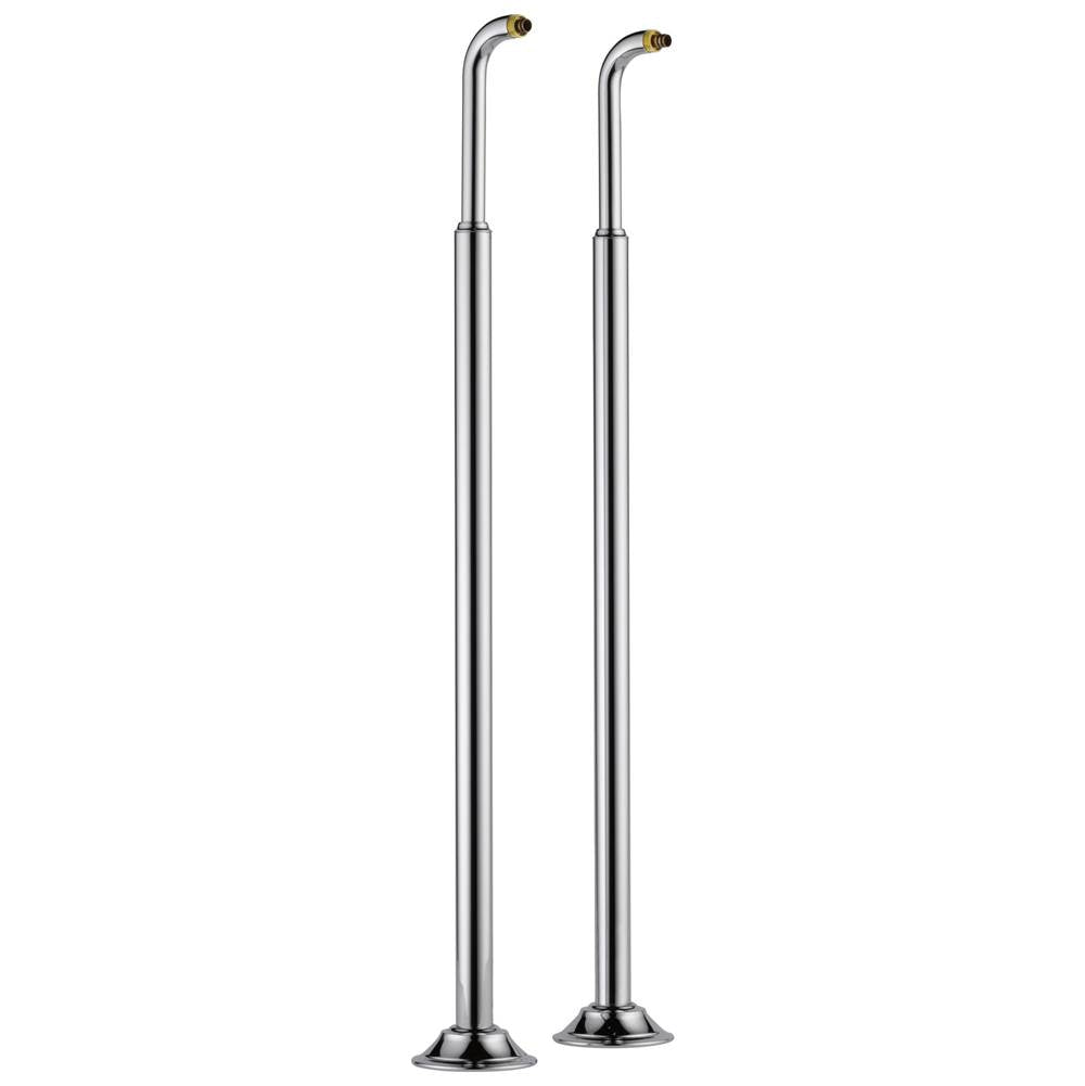 Brizo - Traditional Floor Mount Tub Filler Risers - Chrome