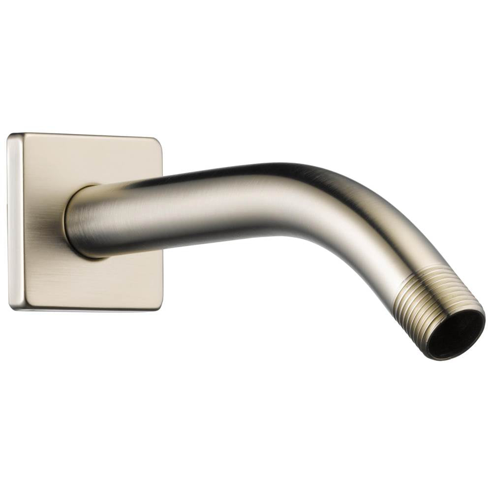 Brizo - Universal Showering 7'' Linear Square Wall Mount Shower Arm And Flange - Brushed Nickel