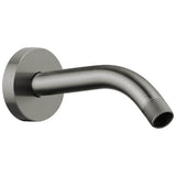 Brizo - Universal Showering 7'' Linear Round Wall Mount Shower Arm And Flange - Luxe Steel
