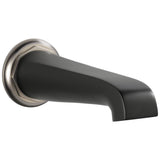 Brizo - Rook Non-Diverter Tub Spout - Luxe Nickel   With Matte Black