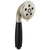 Brizo - Universal Showering Classic Round H2Okinetic Multi-Function Handshower - Luxe Nickel   With Matte Black