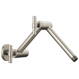 Brizo - Universal Showering Linear Round Jointed Wall Mount Shower Arm And Flange - Brushed Nickel