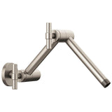 Brizo - Universal Showering Linear Round Jointed Wall Mount Shower Arm And Flange - Luxe Nickel