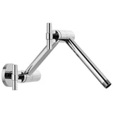 Brizo - Universal Showering Linear Round Jointed Wall Mount Shower Arm And Flange - Chrome