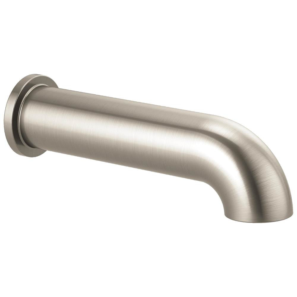 Brizo - Universal Showering Linear Round Non-Diverter Tub Spout - Brushed Nickel