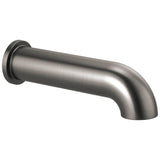 Brizo - Universal Showering Linear Round Non-Diverter Tub Spout - Luxe Steel
