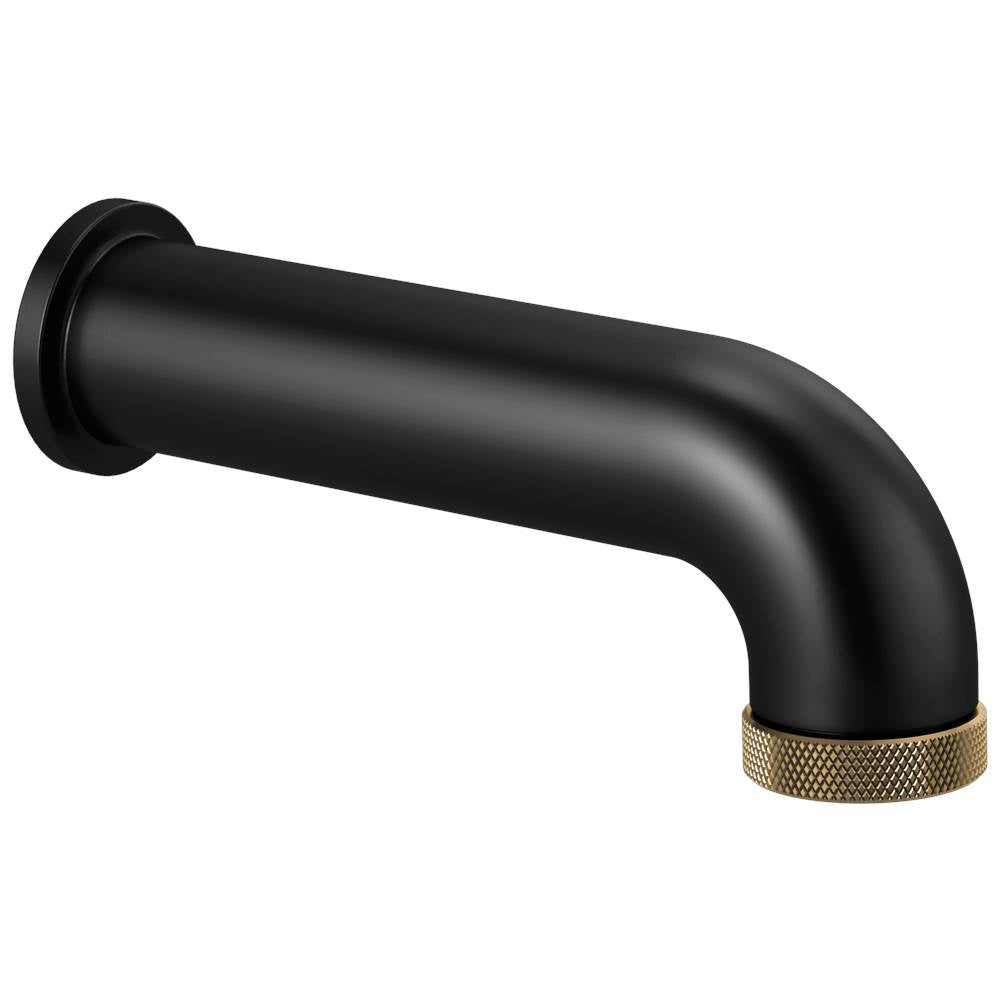 Brizo - Litze Litze Diverter Tub Spout - Matte Black With Luxe Gold