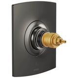Brizo - Kintsu TempAssure Thermostatic Valve Only Trim - Less Handles - Brilliance Black Onyx