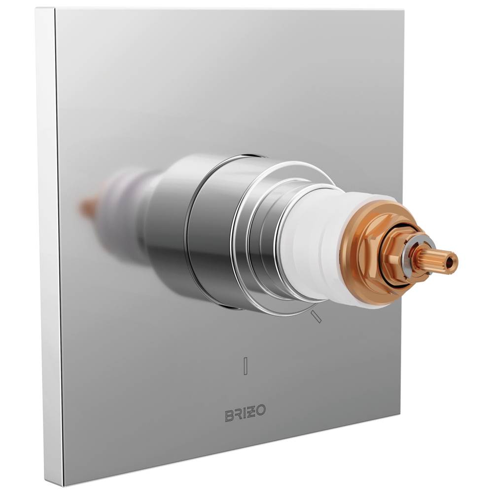 Brizo - Frank Lloyd Wright TempAssure Thermostatic Valve Only Trim - Less Handles - Chrome