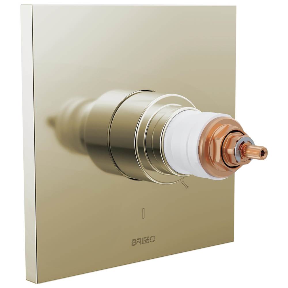 Brizo - Frank Lloyd Wright TempAssure Thermostatic Valve Only Trim - Less Handles - Polished Nickel
