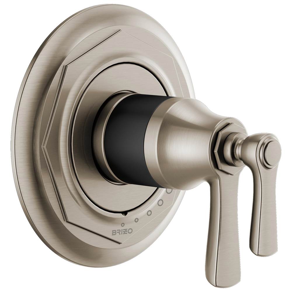 Brizo - Rook Tempassure Thermostatic Valve Only Trim - Luxe Nickel   With Matte Black
