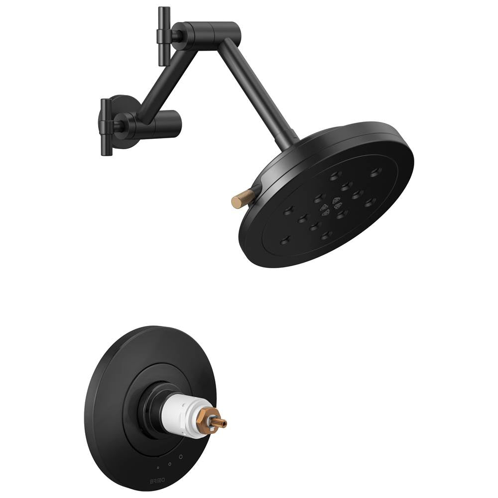 Brizo - Litze TempAssure Thermostatic Shower Only - Less Handles - Matte Black With Luxe Gold