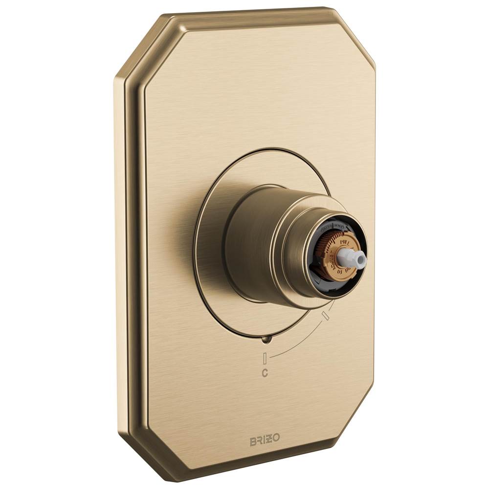 Brizo - BeauclereE Pressure Balance Valve Only Trim - Less Handle - Luxe Gold