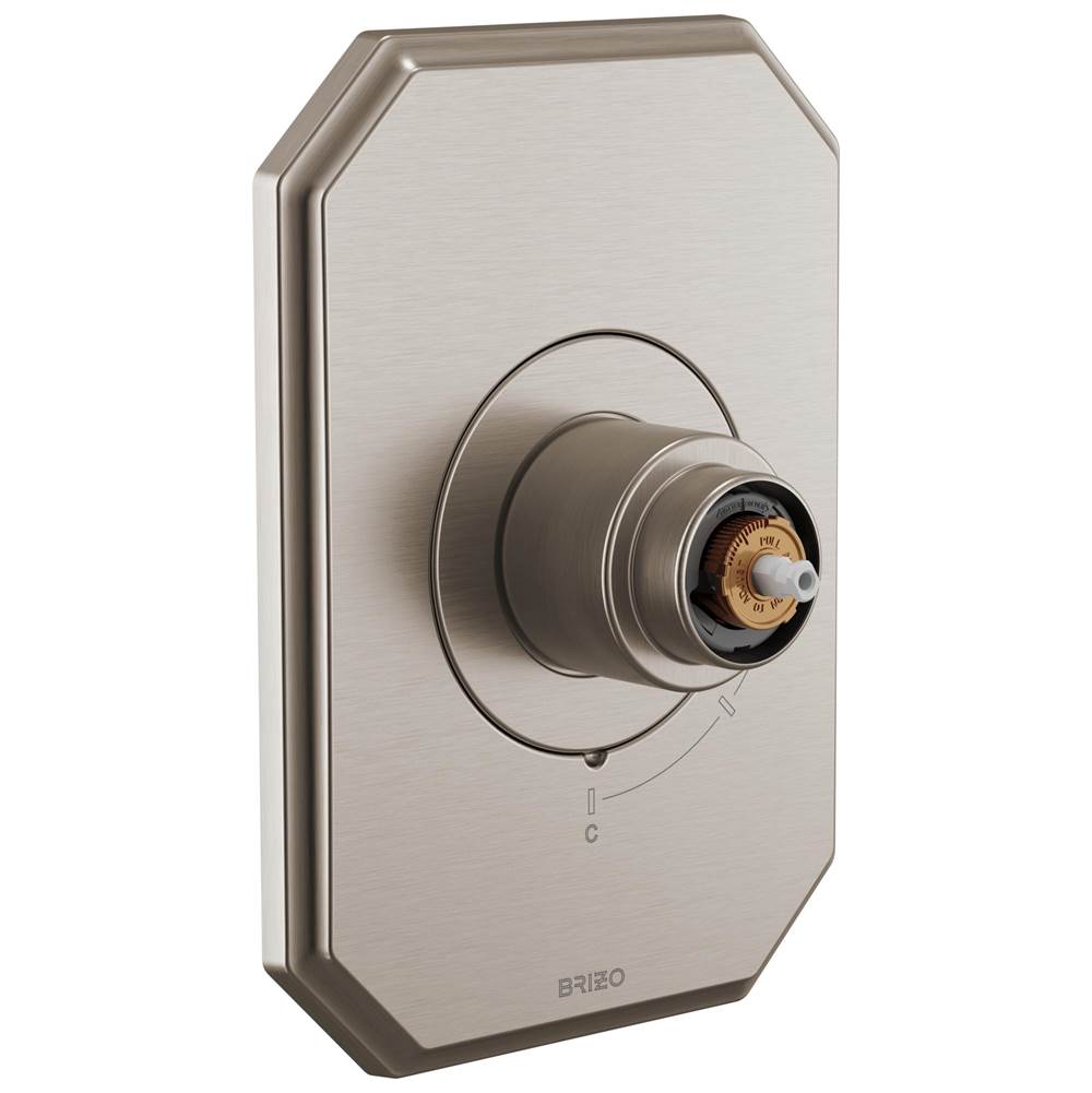 Brizo - BeauclereE Pressure Balance Valve Only Trim - Less Handle - Luxe Nickel