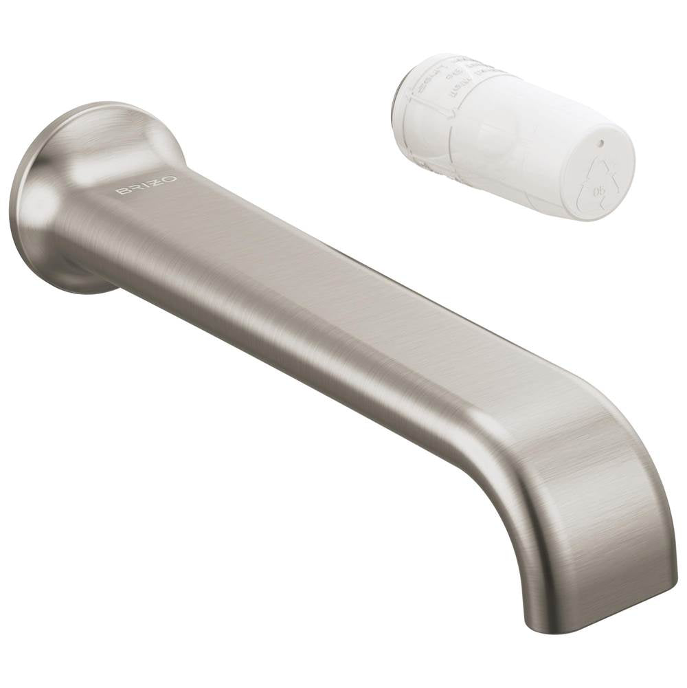 Brizo - AllariaE Two-Hole, Single-Handle Wall Mount Lavatory Faucet - Less Handle 1.2 GPM - Luxe Nickel