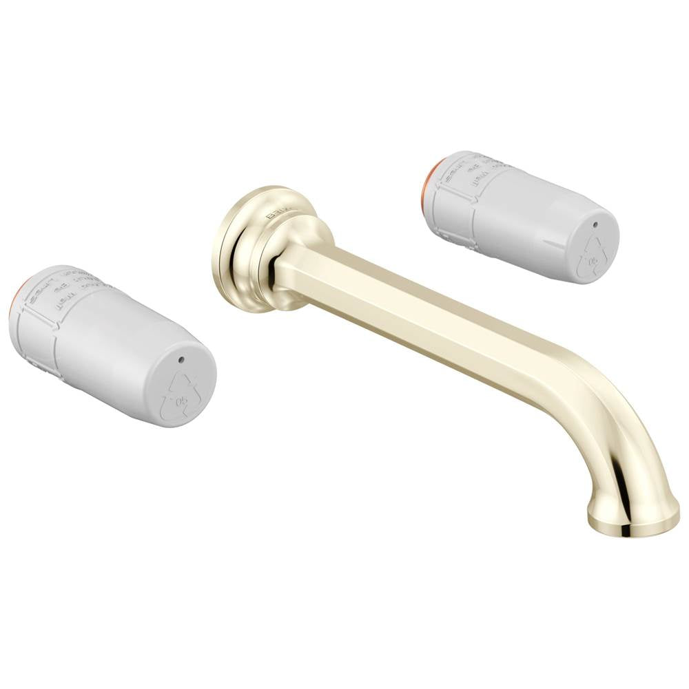 Brizo - BeauclereE Two-Handle Wall Mount Lavatory Faucet - Less Handles 1.2 GPM - Polished Nickel
