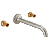 Brizo - Odin Two-Handle Wall Mount Lavatory Faucet - Less Handles - Brushed Nickel