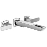 Brizo - Vettis Two-Handle Wall Mount Lavatory Faucet With Open-Flow Spout 1.2 GPM - Chrome