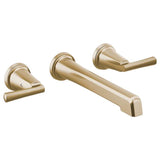 Brizo - LevoirE Two-Handle Wall Mount Lavatory Faucet - Less Handles 1.5 GPM - Luxe Gold