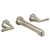 Brizo - LevoirE Two-Handle Wall Mount Lavatory Faucet - Less Handles 1.5 GPM - Luxe Nickel