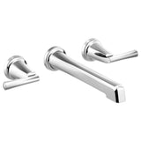 Brizo - LevoirE Two-Handle Wall Mount Lavatory Faucet - Less Handles 1.5 GPM - Chrome