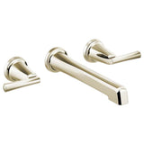 Brizo - LevoirE Two-Handle Wall Mount Lavatory Faucet - Less Handles 1.5 GPM - Polished Nickel