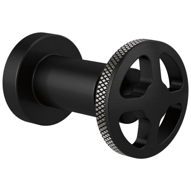 Brizo - Litze Sensori Volume Control Trim With Wheel Handle - Matte Black With Luxe Steel