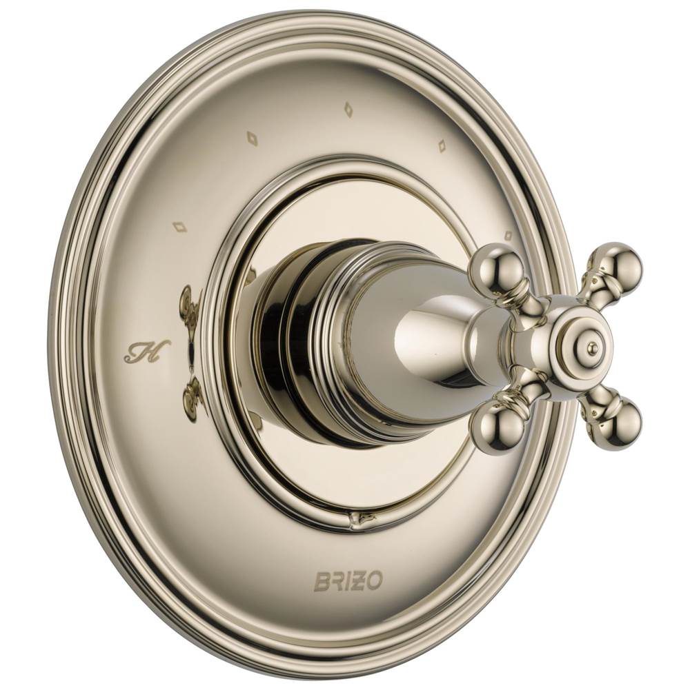 Brizo - Traditional Sensori Thermostatic Valve Trim - Cross - Polished Nickel