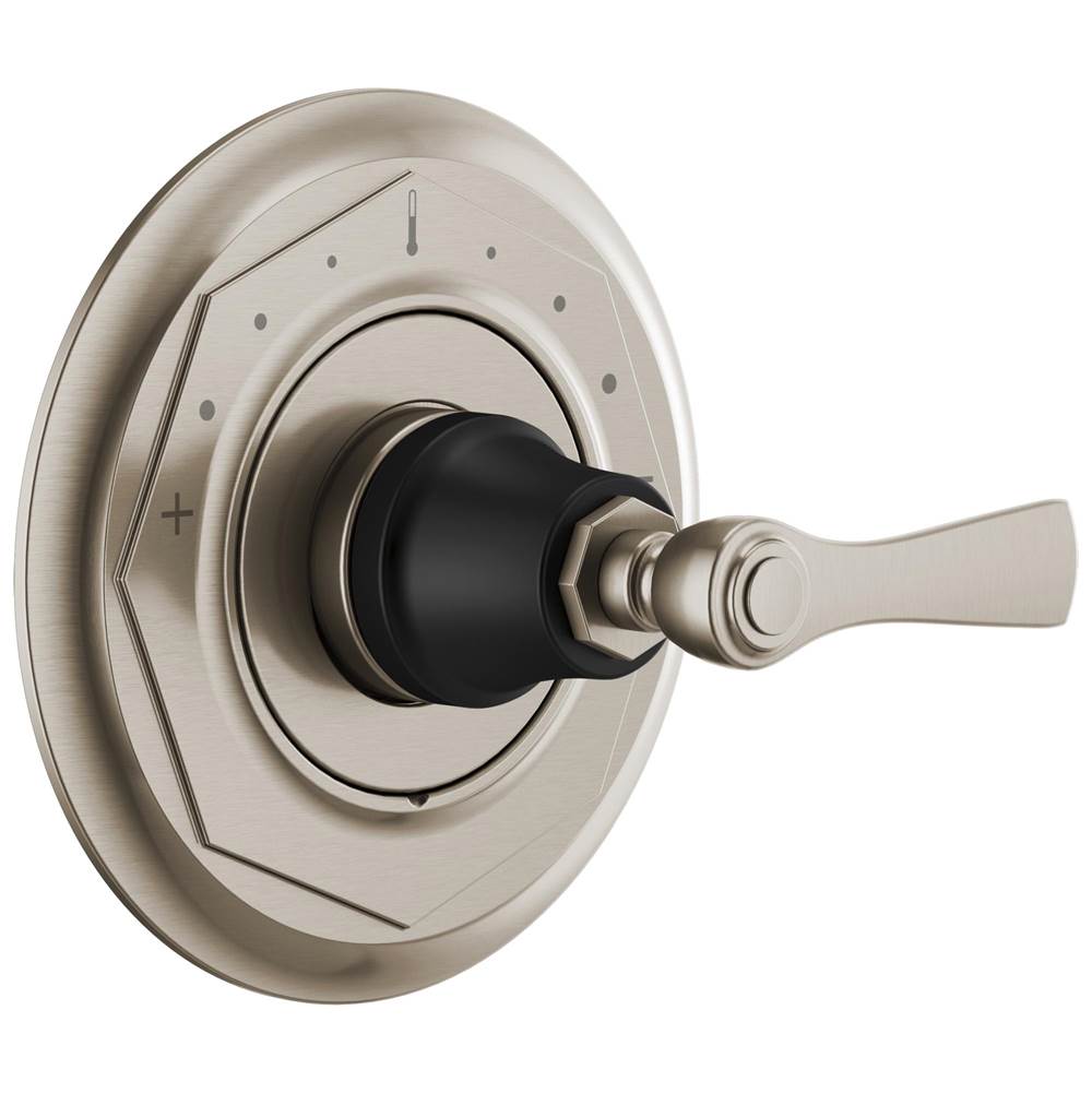 Brizo - Rook Sensori Thermostatic Valve Trim - Lever - Luxe Nickel   With Matte Black