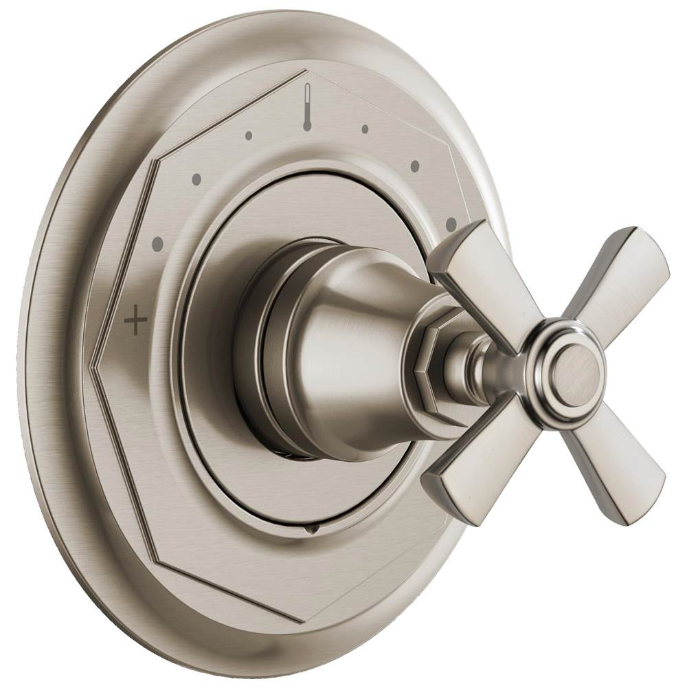 Brizo - Rook Sensori Thermostatic Valve Trim - Cross - Luxe Nickel
