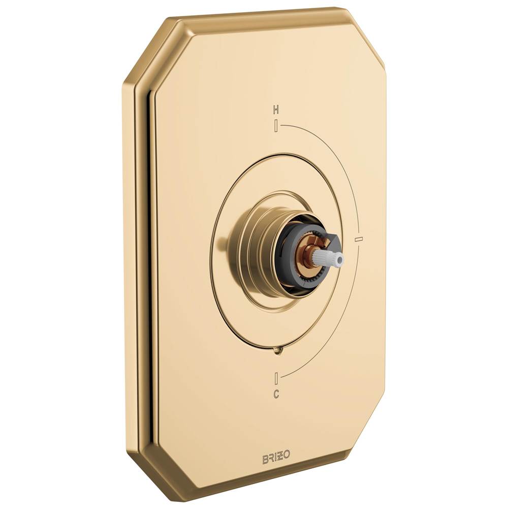Brizo - BeauclereE Sensori Thermostatic Valve Trim - Less Handle - Polished Gold