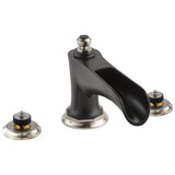 Brizo - Rook Roman Tub with Channel Spout - Less Handles - Luxe Nickel   With Matte Black