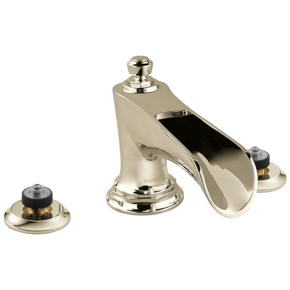 Brizo - Rook Roman Tub with Channel Spout - Less Handles - Polished Nickel