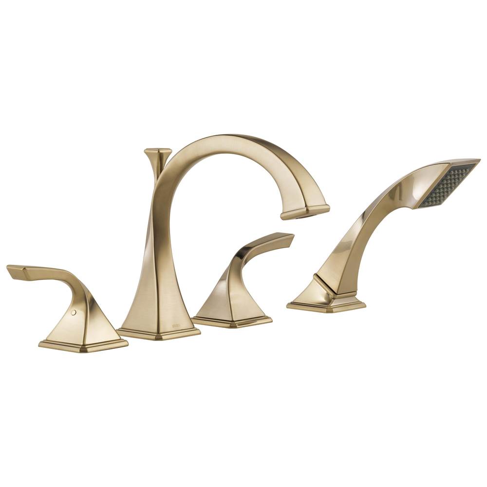 Brizo - Virage Roman Tub Faucet with Hand Shower - Luxe Gold