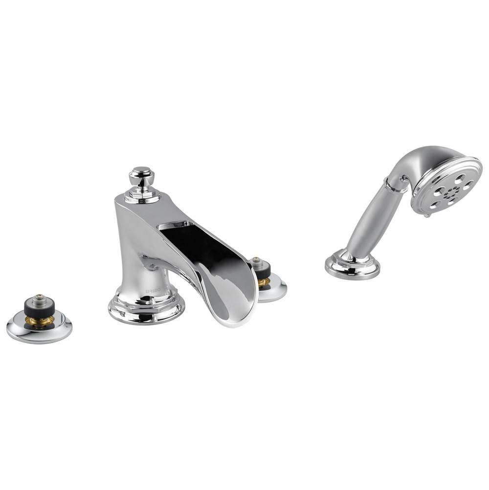 Brizo - Rook Roman Tub Trim with Hand Shower - Less Handles - Chrome
