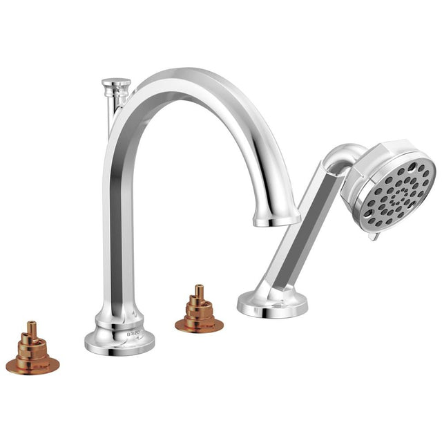 Brizo - BeauclereE Roman Tub Faucet With Handshower - Less Handles - Chrome