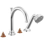 Brizo - BeauclereE Roman Tub Faucet With Handshower - Less Handles - Chrome