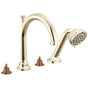 Brizo - BeauclereE Roman Tub Faucet With Handshower - Less Handles - Polished Nickel