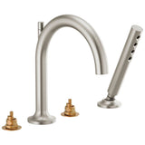 Brizo - Odin Roman Tub Faucet with Handshower - Less Handles - Brushed Nickel